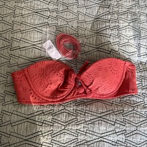 aerie coral Bikini top